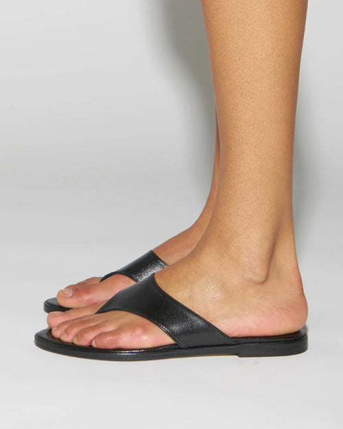 AMAYA LEATHER SANDALS / BLACK