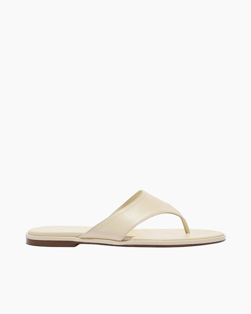 AMAYA LEATHER SANDALS / CREAMY