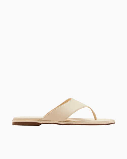 AMAYA LEATHER SANDALS / CREAMY