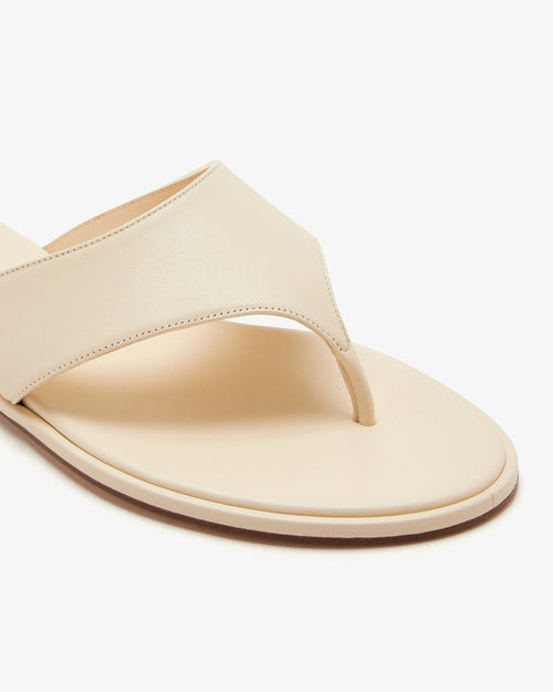 AMAYA LEATHER SANDALS / CREAMY