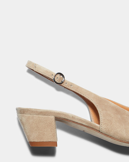 CELESTE SUEDE SLINGBACK PUMPS / SAND