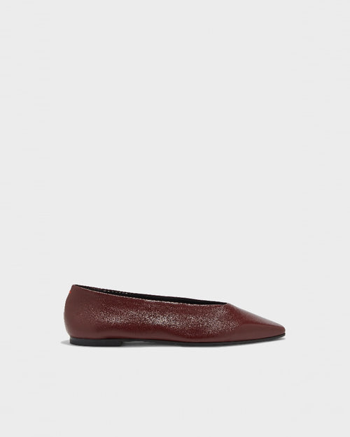BETTY SQUARE-TOE FLATS / PORT