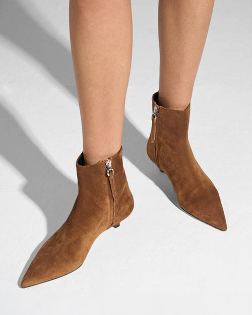 SOFIE SUEDE ANKLE BOOTS / TOBACCO