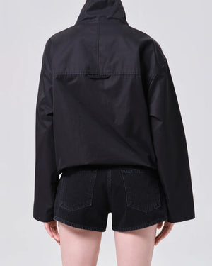 LYDIA NYLON POPOVER ANNORAK / BLACK