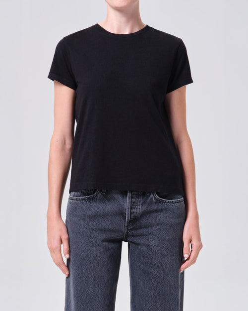 LONG LINE ADINE TEE / BLACK