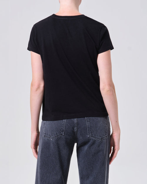LONG LINE ADINE TEE / BLACK