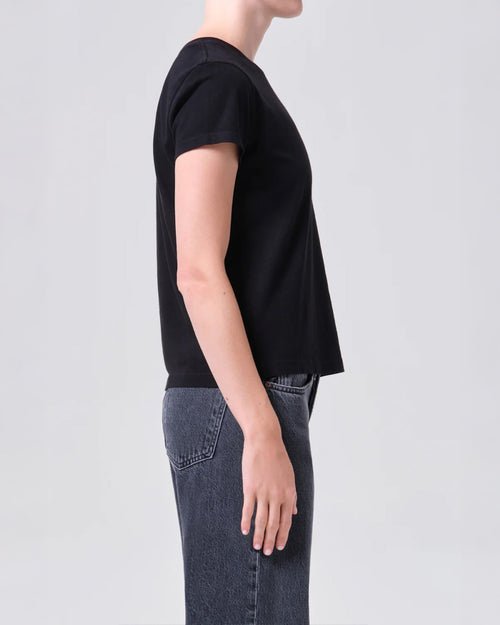 LONG LINE ADINE TEE / BLACK