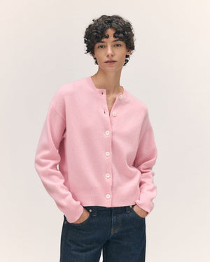 ADA CREWNECK CARDIGAN / PALE PINK