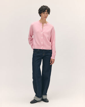 ADA CREWNECK CARDIGAN / PALE PINK