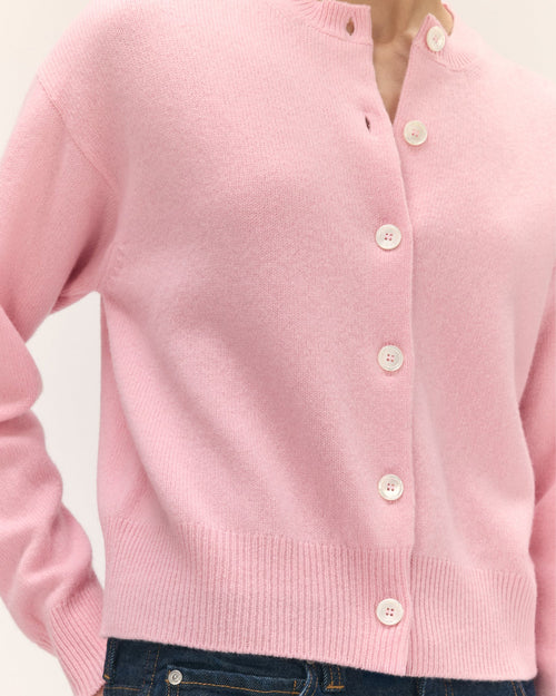 ADA CREWNECK CARDIGAN / PALE PINK