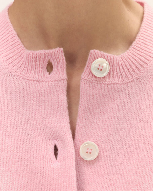 ADA CREWNECK CARDIGAN / PALE PINK