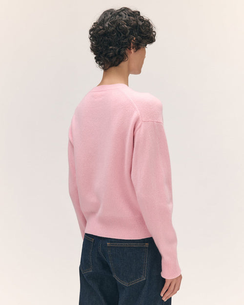 ADA CREWNECK CARDIGAN / PALE PINK