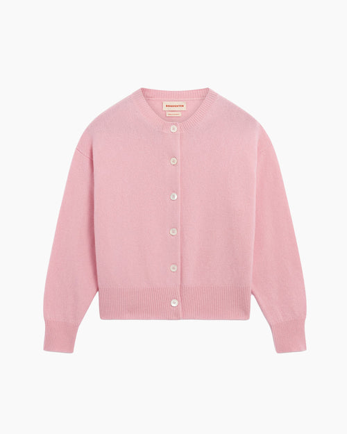 ADA CREWNECK CARDIGAN / PALE PINK