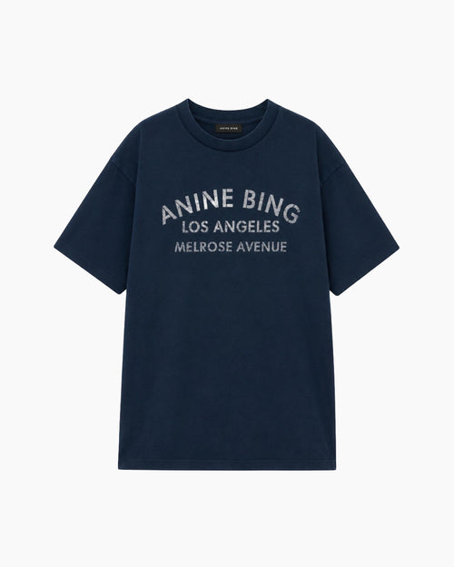 CADE TEE MELROSE STENCIL / NAVY