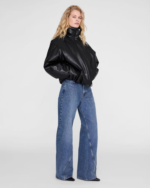 CYRUS JACKET / BLACK RECYCLED LEATHER