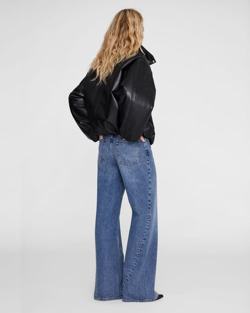 CYRUS JACKET / BLACK RECYCLED LEATHER
