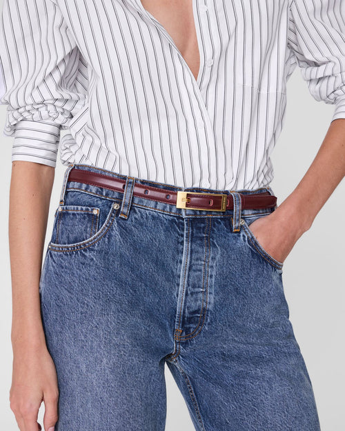 ELLY BELT SMOOTH LEATHER / FIG