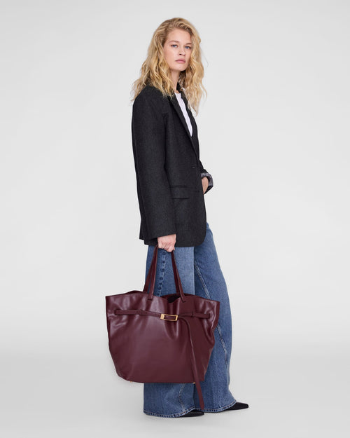 ELLY TOTE SMALL GRAINED LEATHER / FIG