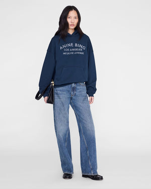 HARVEY SWEATSHIRT MELROSE STENCIL / NAVY