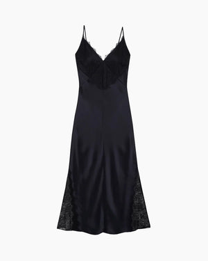 JUDY DRESS / NAVY AND BLACK LACE