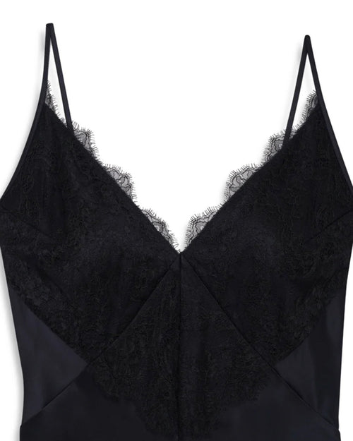 JUDY DRESS / NAVY AND BLACK LACE