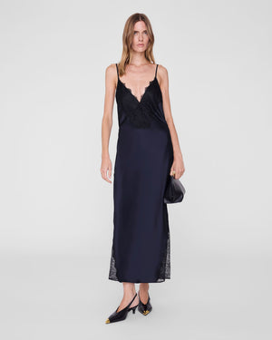 JUDY DRESS / NAVY AND BLACK LACE