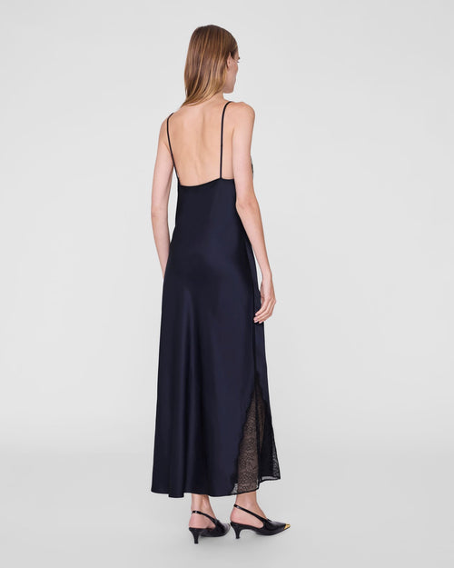 JUDY DRESS / NAVY AND BLACK LACE