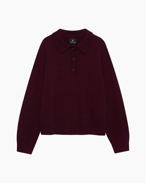 LEE POLO SWEATER / FIG