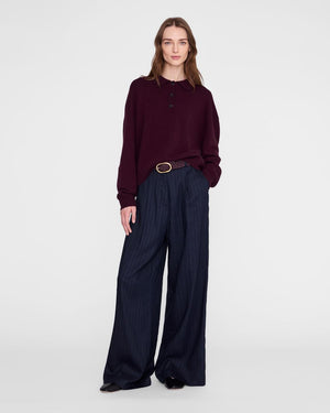LEE POLO SWEATER / FIG