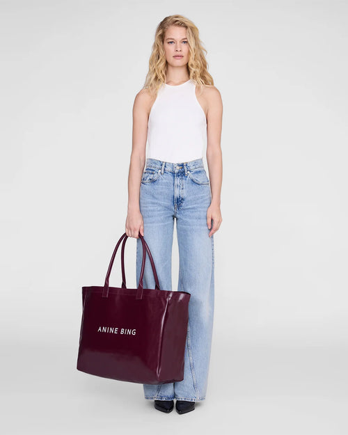 LEO COATED CANVAS TOTE / FIG
