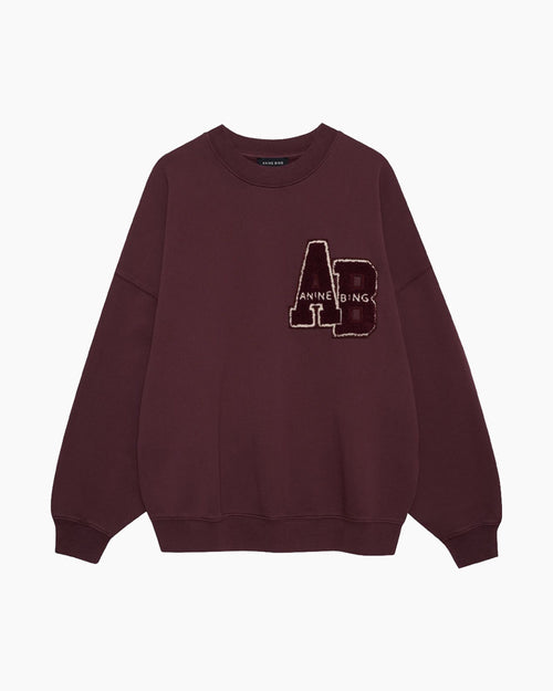 MILES SWEATSHIRT LETTERMAN / FIG
