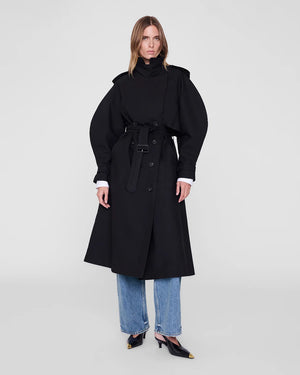 PASCALE MAXI TRENCH / BLACK
