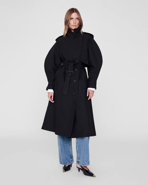 PASCALE MAXI TRENCH / BLACK