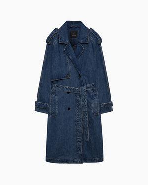RICKIE MAXI TRENCH / CABANA BLUE