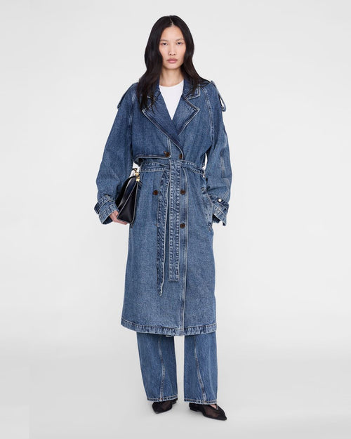 RICKIE MAXI TRENCH / CABANA BLUE