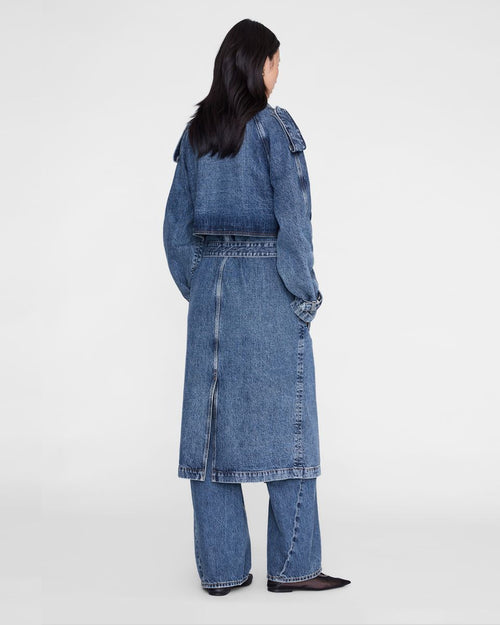 RICKIE MAXI TRENCH / CABANA BLUE