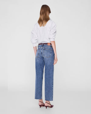 SCOTT SHIRT / WHITE AND BLACK STRIPE