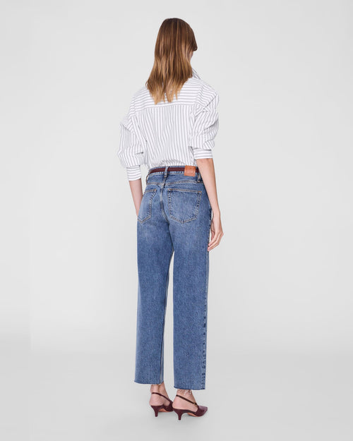 SCOTT SHIRT / WHITE AND BLACK STRIPE