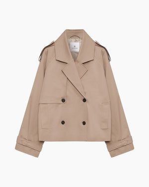 RICKIE CROPPED TRENCH / BEIGE