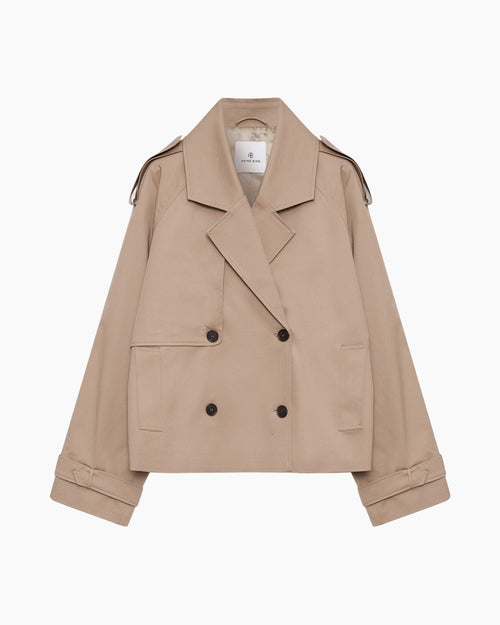 RICKIE CROPPED TRENCH / BEIGE