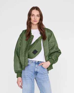 LEON SMALL WAIST BAG NYLON / ARMY GREEN