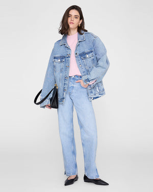 LEE CREW SWEATER / POWDER PINK