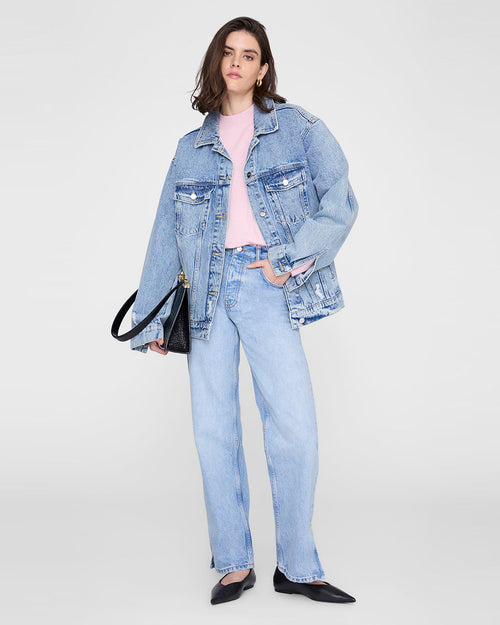 LEE CREW SWEATER / POWDER PINK