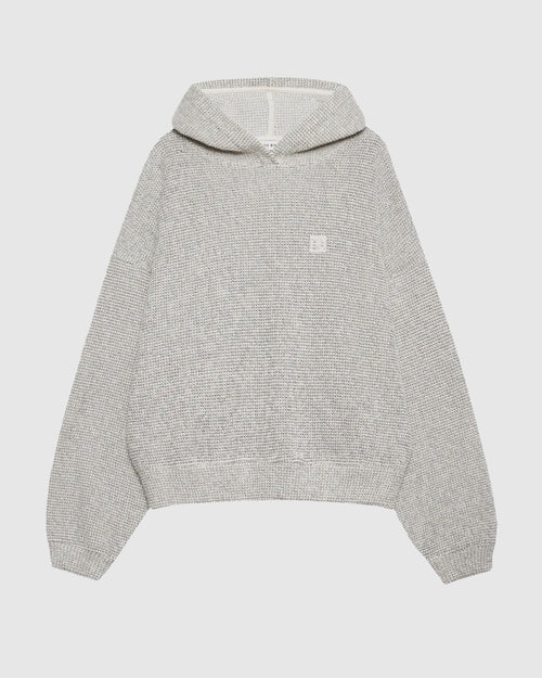 ALEC HOODIE FRAMED MONOGRAM / IVORY AND BLACK