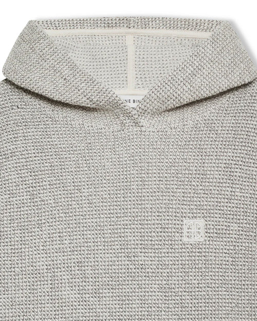 ALEC HOODIE FRAMED MONOGRAM / IVORY AND BLACK