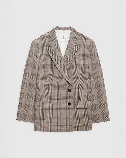 ARETHA BLAZER / BROWN PLAID