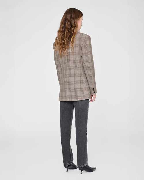 ARETHA BLAZER / BROWN PLAID
