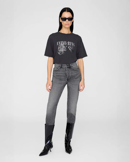 COHEN TEE LEOPARD / WASHED BLACK