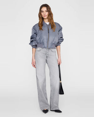 CROPPED LEON BOMBER / DARK GREY