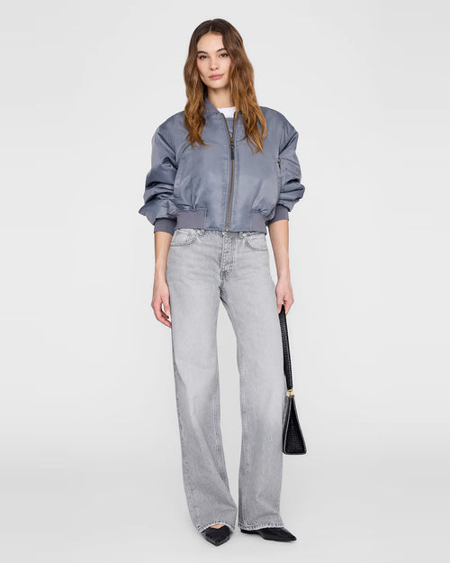 CROPPED LEON BOMBER / DARK GREY